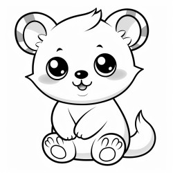 a cute maqaruaq  coloring bookvector white background black and white black drawing