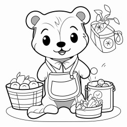 otter doing laundrykawaii