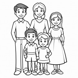 una familia compuesta por hijos tres varones de 12 aos  y 13 aos de edad y mam de 55 aos y pap