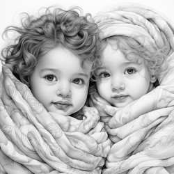 babies wrapped in blankets