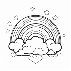 a tartigrade in the sun with a pointed rainbow