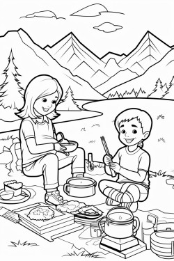 picnic in mountains in park city utah