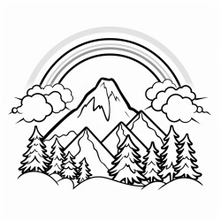rainbow over the mountain