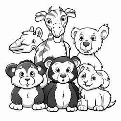 penguin goat giraffe otter dog monkey