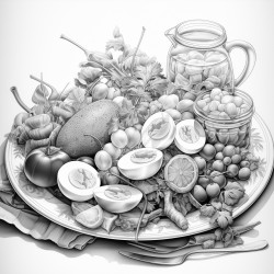 snacks hot chocolat pains dpices eggs salade