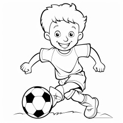 a kit playing soccer