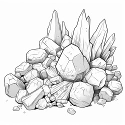 chunks of crystalized rock