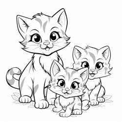 family cubs of kitty