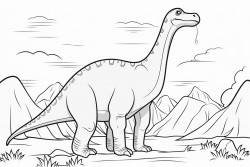 brachiosaurus with simple background