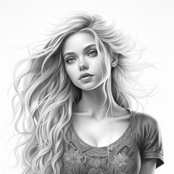 person with beautiful straight hair