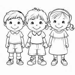 two women want a little bit shorter than the other one hair up two toddlers one boy and one girl