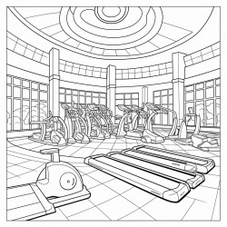 sports center where you train with no people