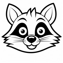 excited racoon face