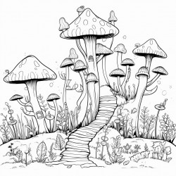 a magical forest with fairies flying among the trees