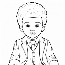 african american toddler boy in a suit