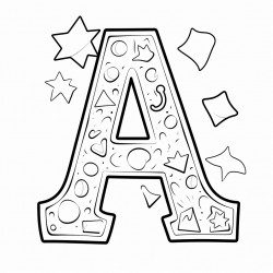 letters colouring page