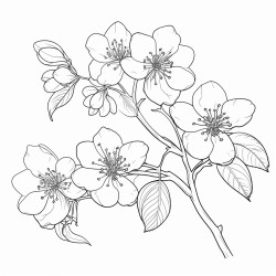 blossom coloring page