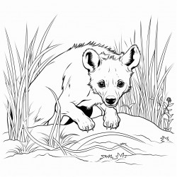 hyena hiding