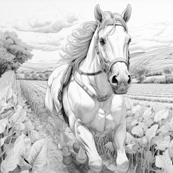 corn riding a horse