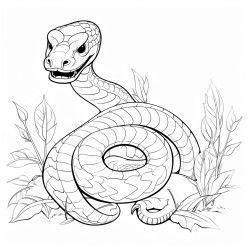 snake eating bamboo