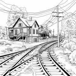 abandoned railroad crossing intersection