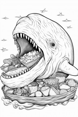 whale eating ice cream