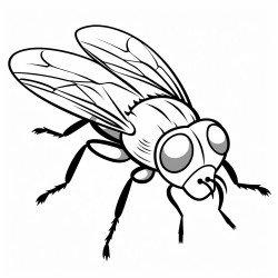 a cute housefly a common insect found in urban areas