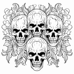 creepy dark skulls