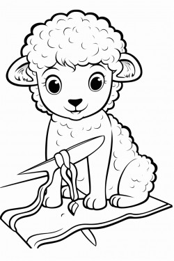 sheep being sherd with clippers
