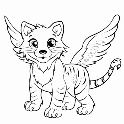 tiger with wings and beak