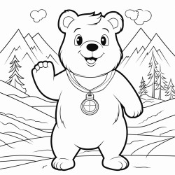 fat bear winning a gold medal