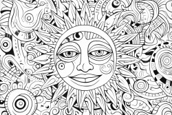 junior high scool situation mandala doodle