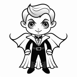 a vampire for a kids coloring book