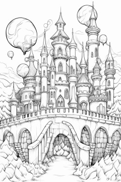 bouncy castle with magical theme