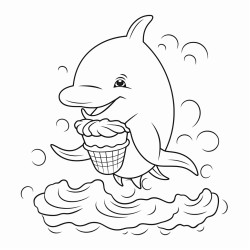 delfin con helado