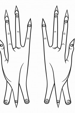 hands with long nails