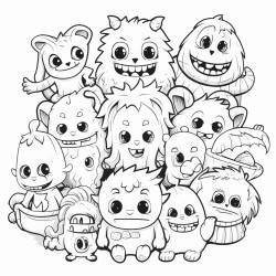 17monsters in cute pajamas