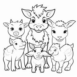 pig goat chicken rabbit cow lamb