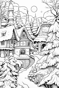 fun christmas winter scene