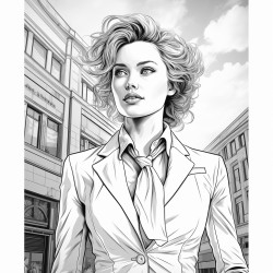 business woman turned to the side face not visible