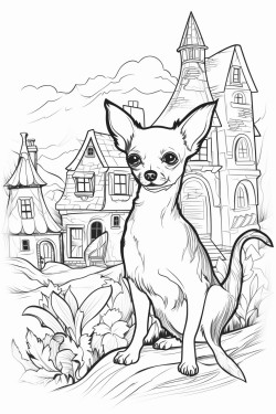 small dog in the village