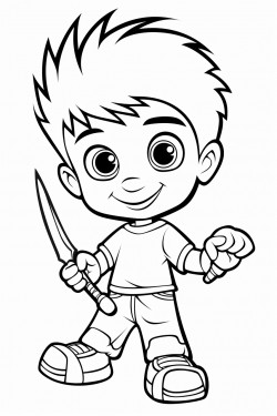 a yo yo with a knife pointing at a human