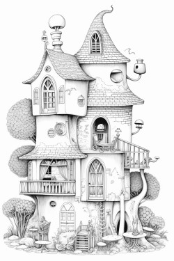 dcoupe dune maison avec un jardin et une famille compos dun papa une maman trois fille un garon et un grand pre