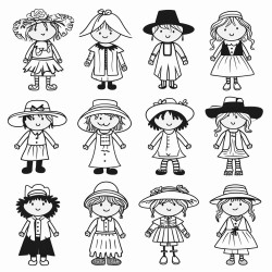 18scarecrows with fun outfits