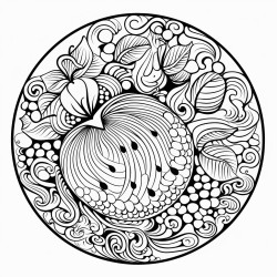 filligree watermelon on a plate