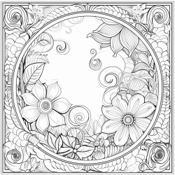 color  frame  in the garden adult coloring book spiralbound  coloring book