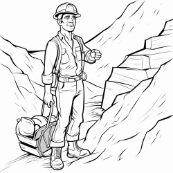 coal miner going down the mine in chile
