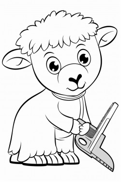 sheep being sherd with clippers