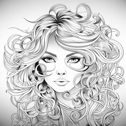 hair whitebody beigelips red