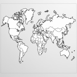 blank world map